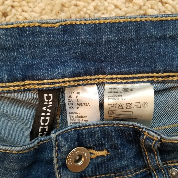 H&M Divided Skinny Stretch Blue Denim Jeans - Picture 2 of 7
